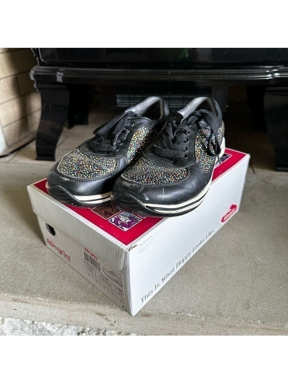 Alegria Cindi walking shoe rainbow black EU 37, US 7/7.5